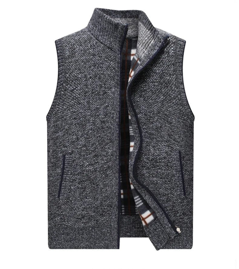 Men's - Warm Sleeveless Vest - Cosy Material - Stylish Layering for Autumn