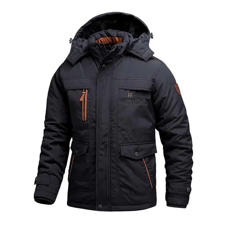 Men's - Tactical Winter Jacket - Waterproof Insulated Coat with Hood