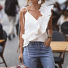 Stylish top with frills