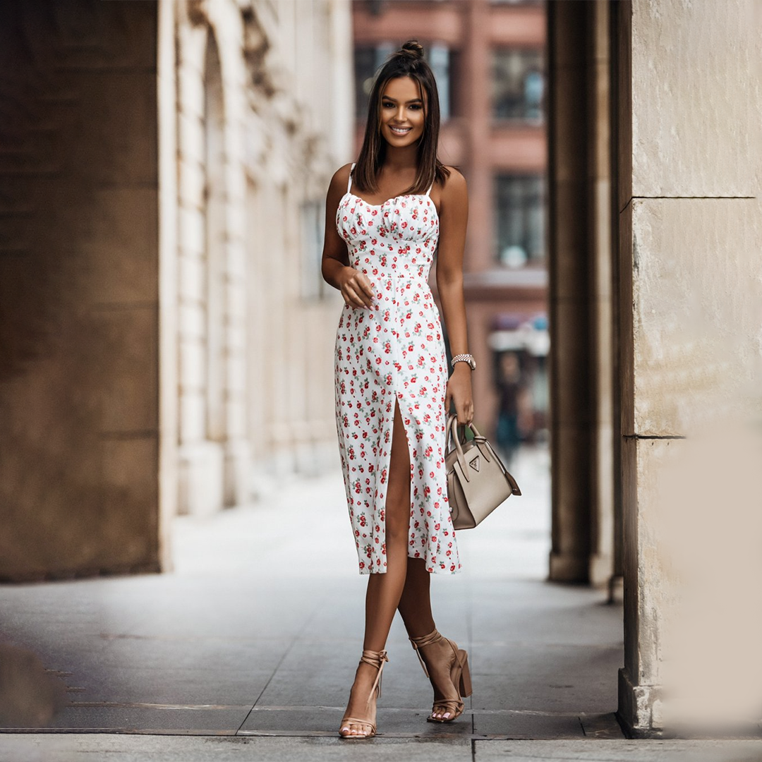 Maxi dress with slit