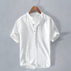 New Short Sleeve Linen Shirt For Men