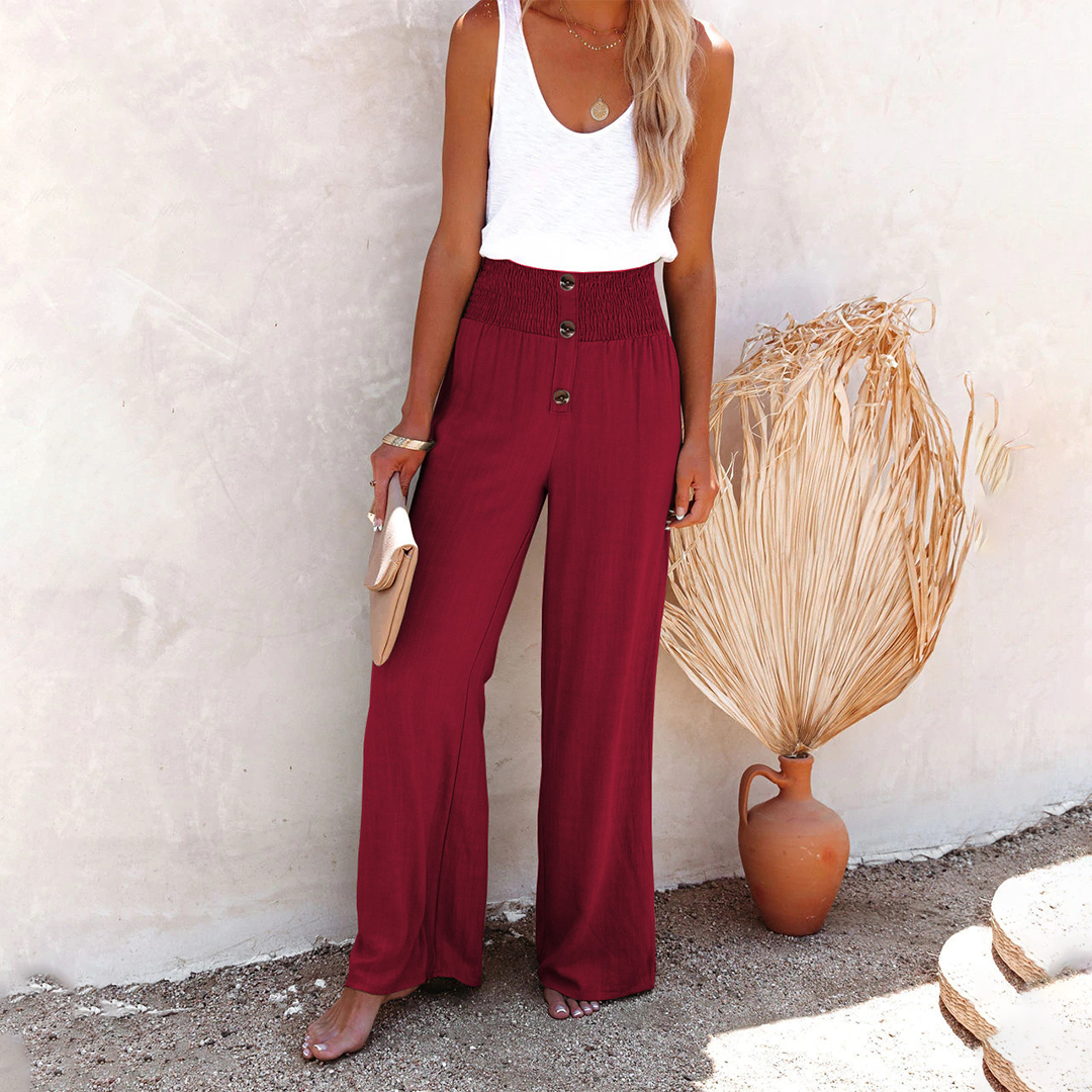 High-waisted trousers