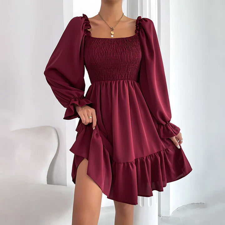 Stylish Dress With Ruffles