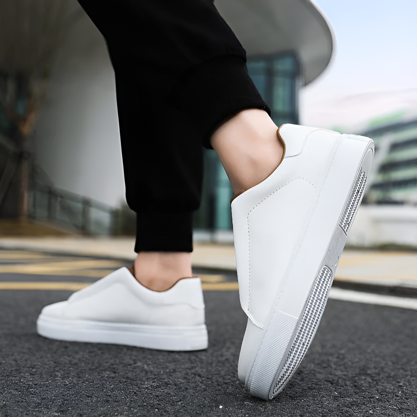Men's - Slip-On Casual Sneakers with Cushioned Insole