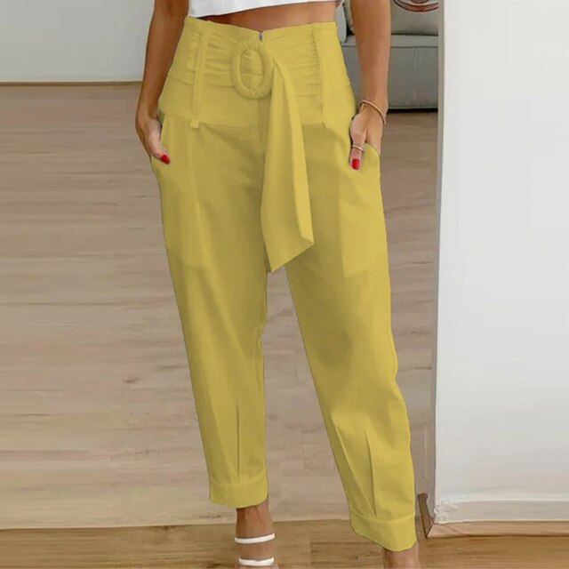 Pencil trousers with lacing