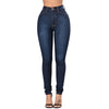 High-waisted skinny office jeans for women