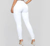 High-waisted skinny office jeans for women