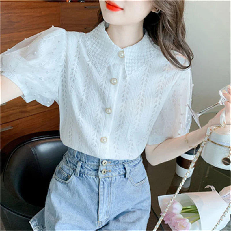 Lace blouses in summer style