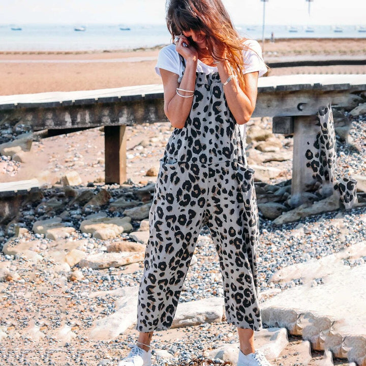 Printed leopard jumpsuits