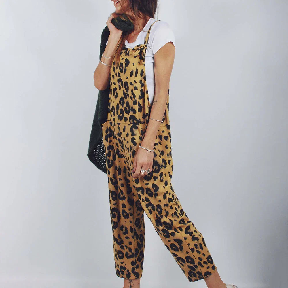 Printed leopard jumpsuits