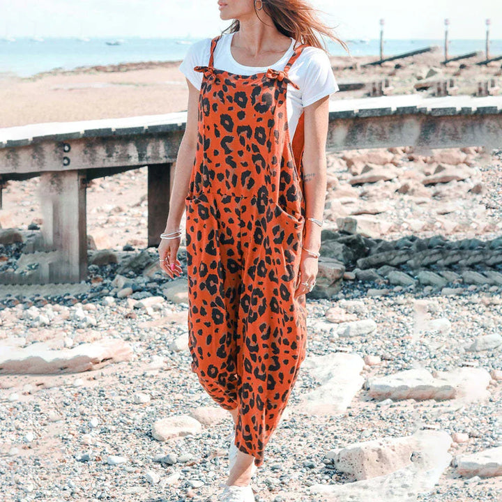 Jumpsuits with leopard print