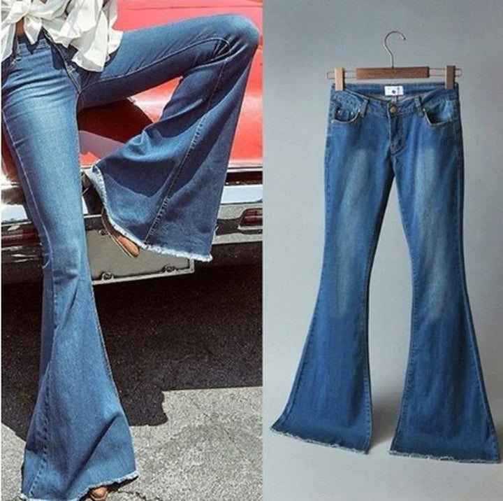 Slim-fit denim trousers