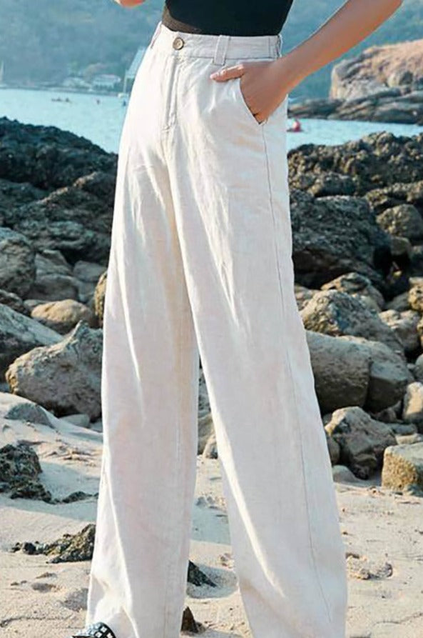 Summer style with casual wide leg trousers