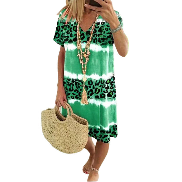 Dress with leopard pattern