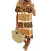 Dress with leopard pattern