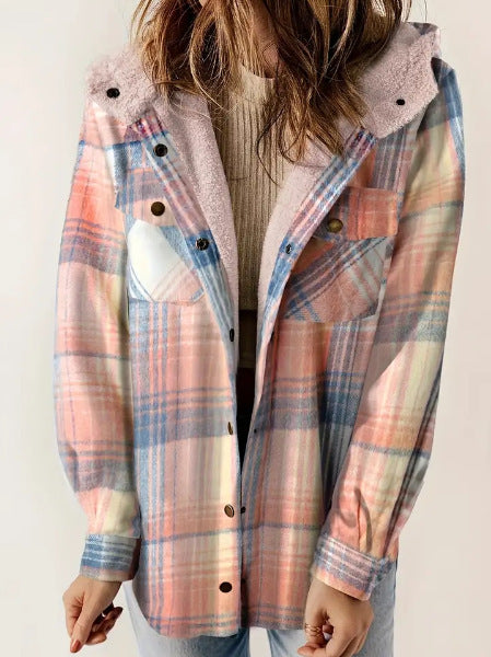 Women's - Coat - Wool Blend - Hooded Design & Thick Warm Lining