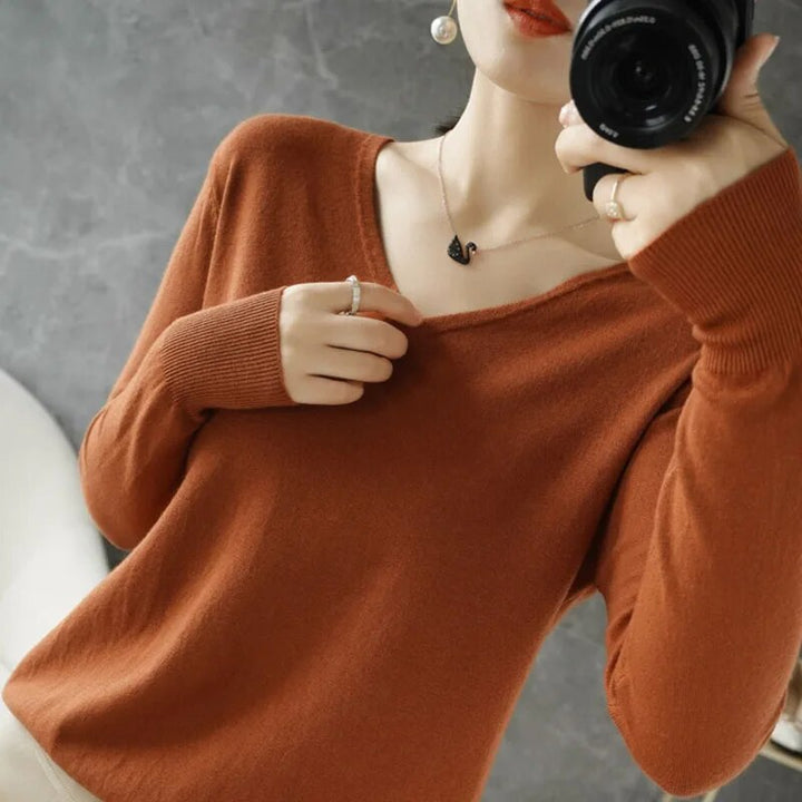 Jumper with V-neck