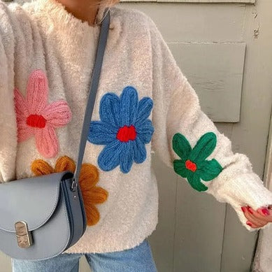 Floral decorative jumper