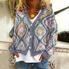 Elegant ladies' cardigan with unique print