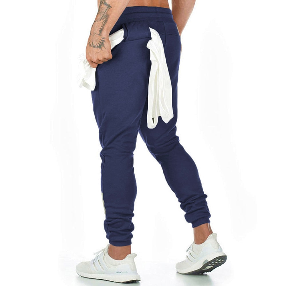 Men's Elastic Waist Multi-Pocket Skinny Jogging Pants