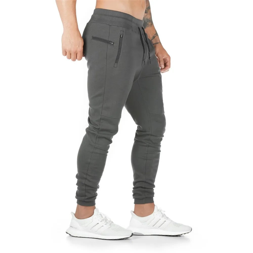 Men's Elastic Waist Multi-Pocket Skinny Jogging Pants