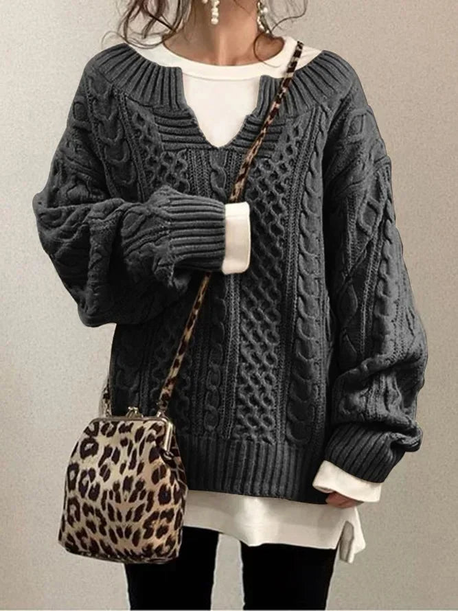 Fashionable knitted jumper for women