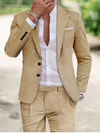 Men's Linen Suits With Two Buttons