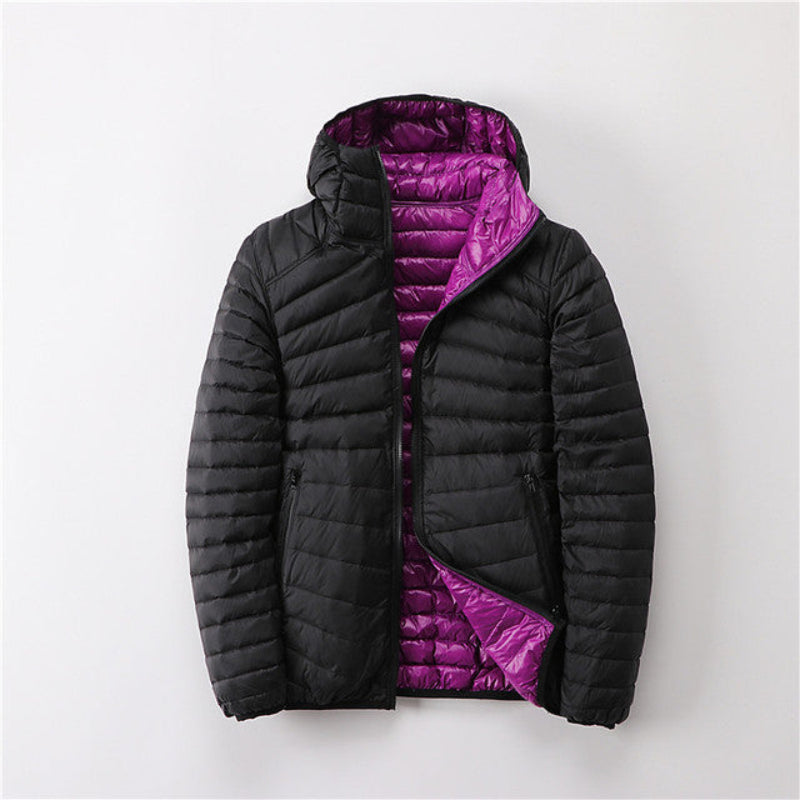 Women's - Lightweight Transition Jacket - Hooded - Reversible Design - Stylish & Versatile Outerwear