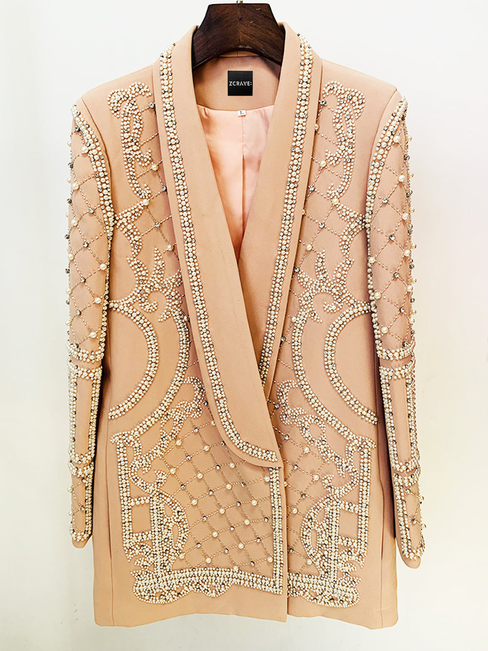 Fashionable beaded blazer dress