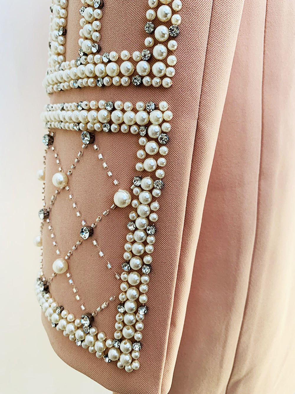 Fashionable beaded blazer dress