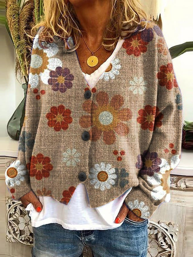 Ladies' cardigans with unique print