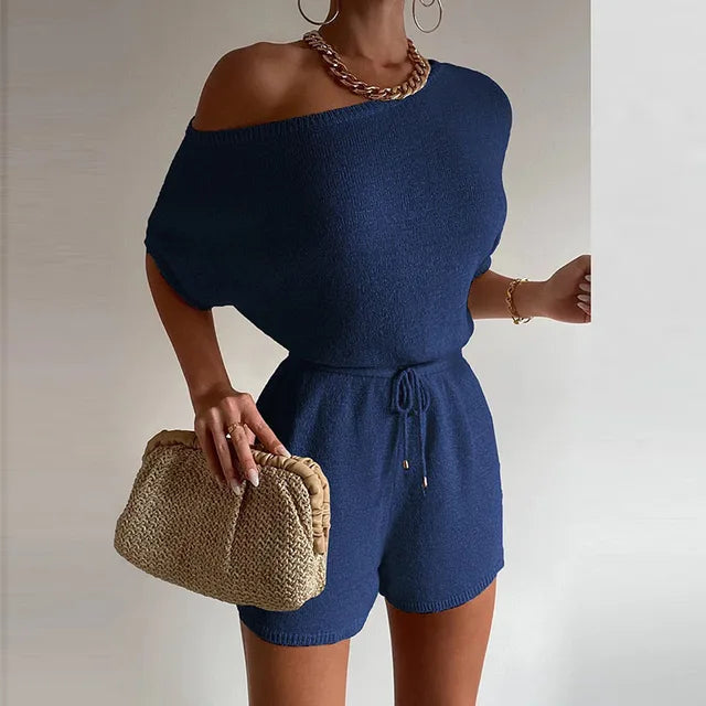 Shoulder-hugging rompers