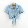 Trendy denim top