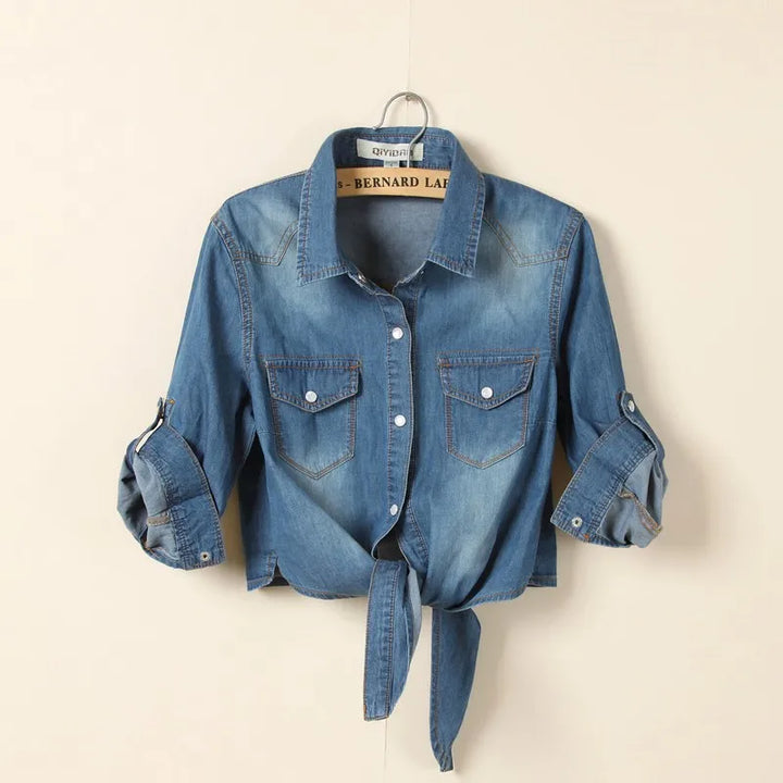 Trendy denim top