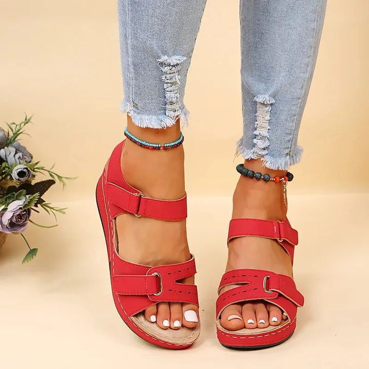 Summer wedge sandals