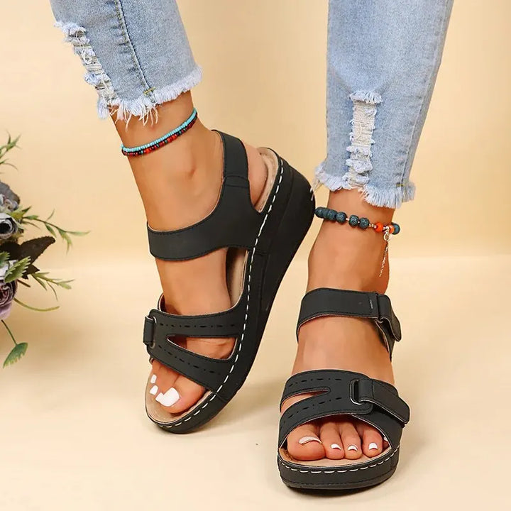 Summer wedge sandals