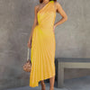 Dress With Irregular Pleats