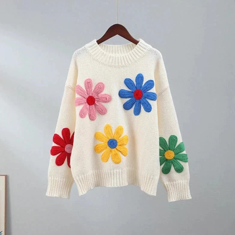 Floral decorative jumper