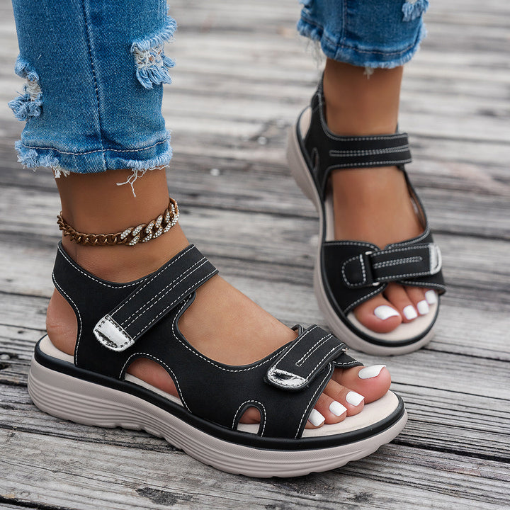Women's - Wedge Sandals - Open Toe, Breathable with Adjustable Ankle Strap - Stylish Summer Footwear
