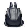 Women's leather backpack with thick and durable PU leather, soft carrying straps, several zip compartments