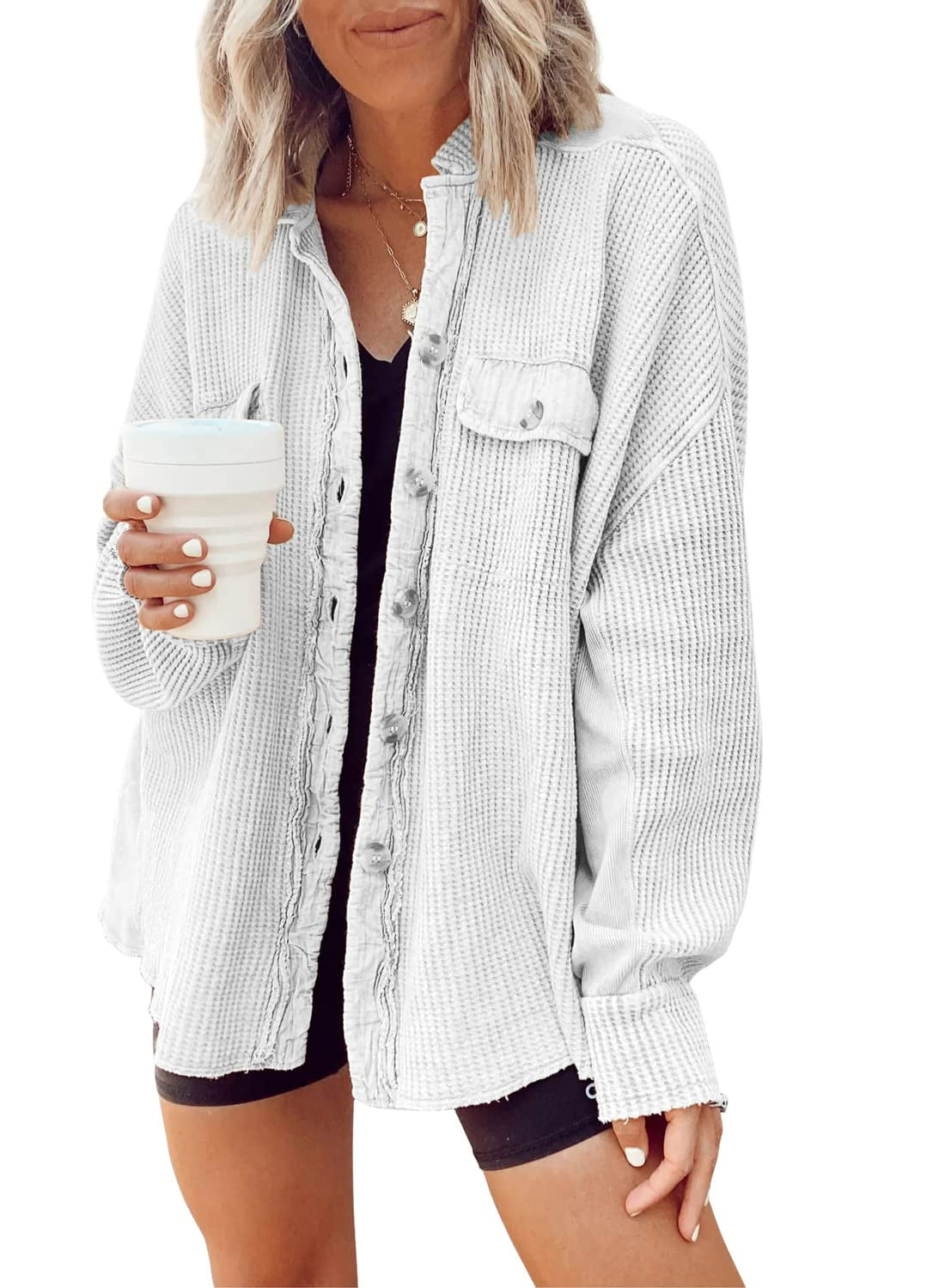 Margot™ shirt jacket with button placket