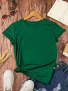 Simple T-shirt with round neckline