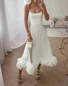 Women's - Elegant Midi Dress - Chic Style - Comfortable Fabric - Perfect for Any Occasion