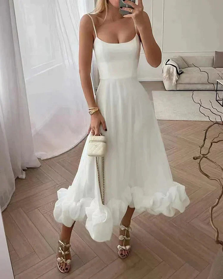 Women's - Elegant Midi Dress - Chic Style - Comfortable Fabric - Perfect for Any Occasion