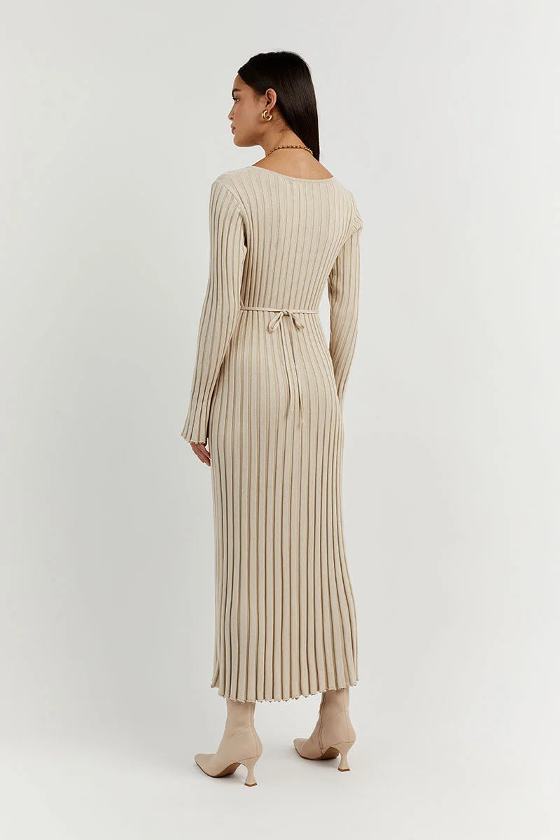 Midi dress with long sleeves