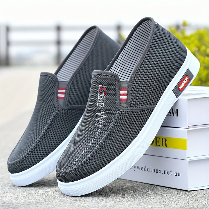 Men's - Canvas Loafers - Comfortable, Lightweight, Non-Slip with Rubber Sole - Ideal for Everyday Wear