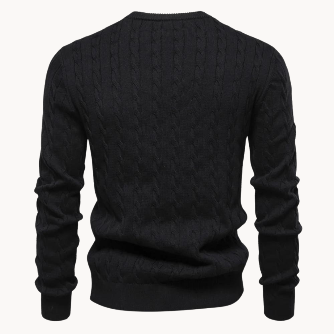 Men's - Sweater - Cable Knit - Soft Comfortable Ponty - Warm Casual Pullover for Effortless Style