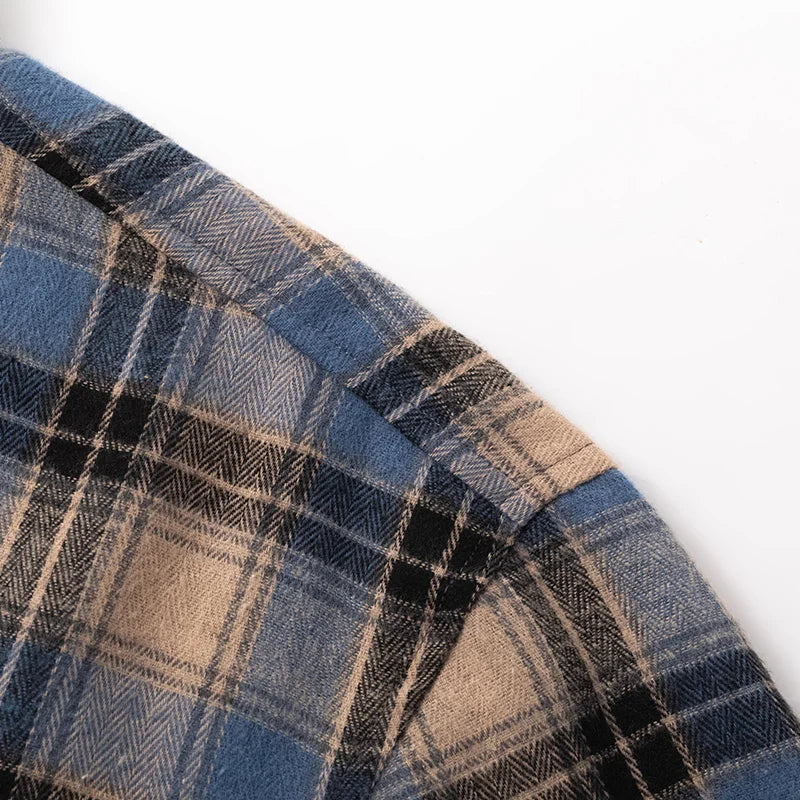 Men's - Plaid Flannel Shirt - Soft Cotton - Stylish Casual Wear