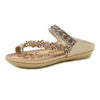 Comfortable Bohemian Folk Style Strass with Clip Toe Slippers