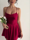 Women's - Elegant Summer Dress - Satin, Spaghetti Straps, Lacing, Double-Layered Hem - Perfect for Summer Days